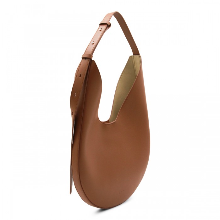 BROWN LEATHER HOBO SHOULDER... 2