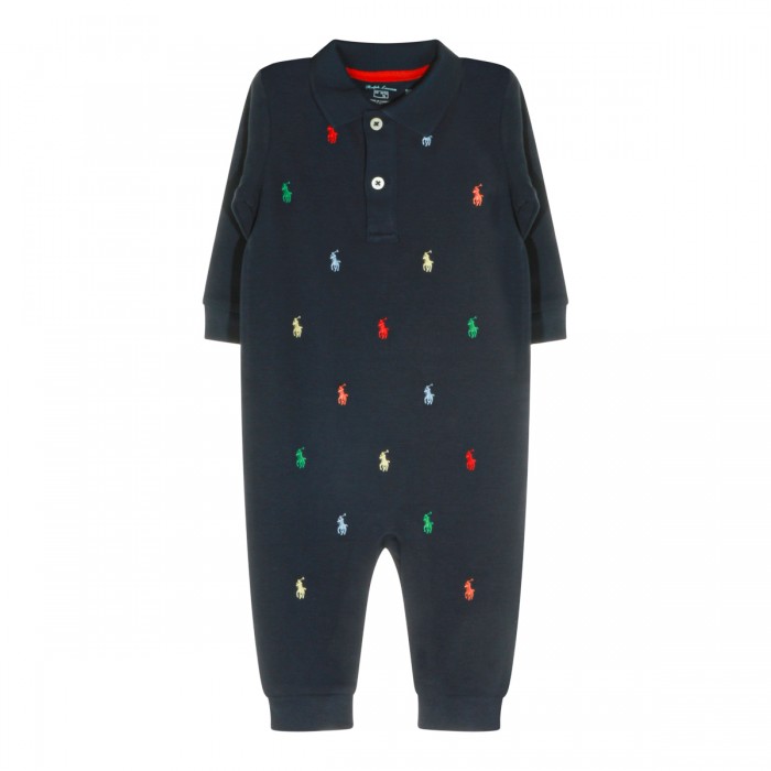 NAVY COTTON JUMPSUIT