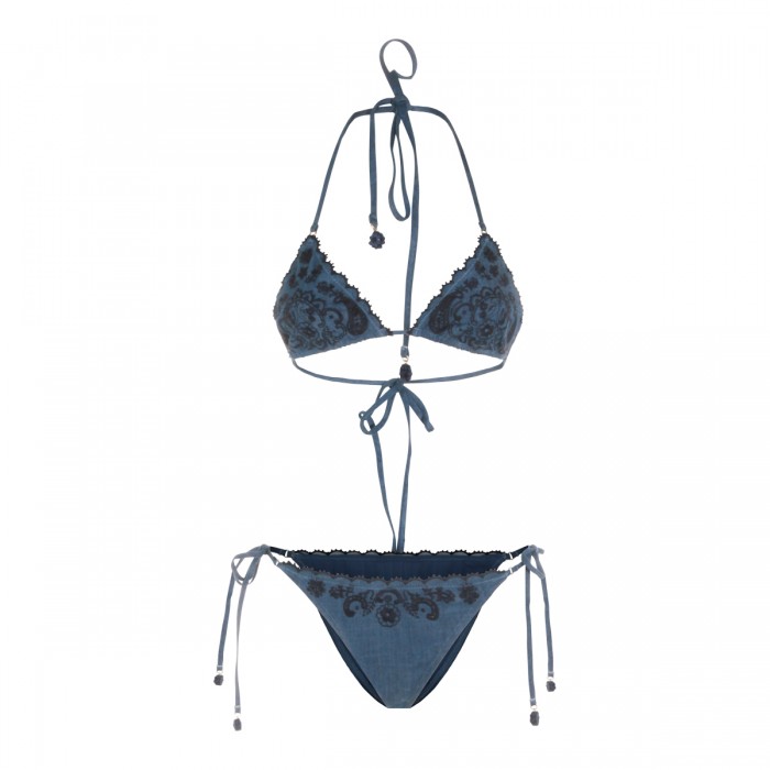 DENIM BOTTOM BIKINI BEACHWEAR