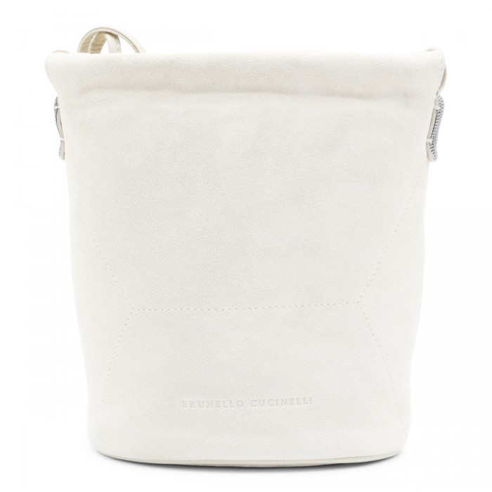 WHITE LEATHER CROSSBODY BAG