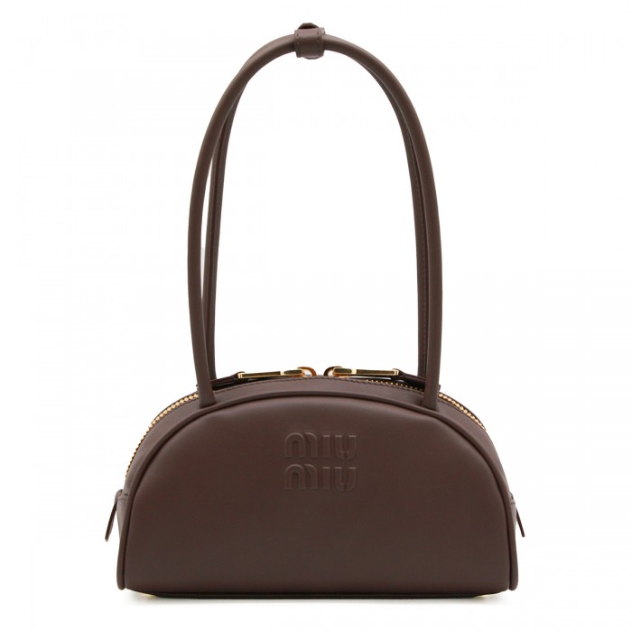 BROWN LEATHER BEAU SHOULDER...