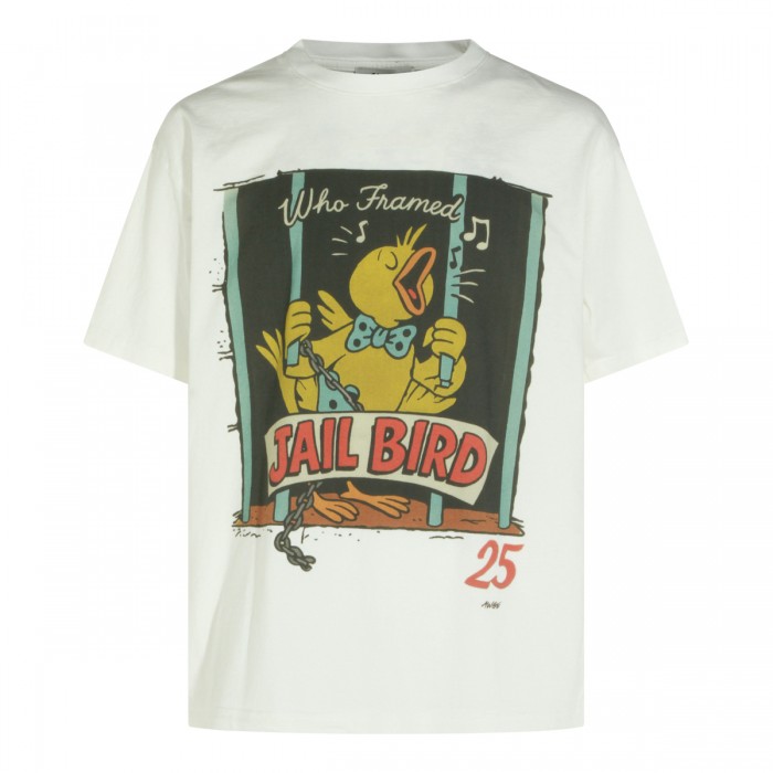 WHITE COTTON T-SHIRT