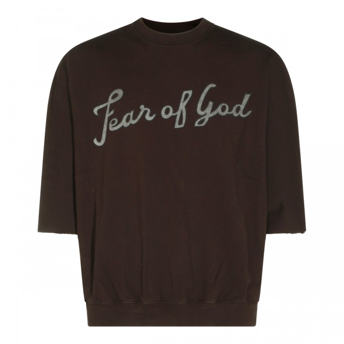 BROWN COTTON T-SHIRT 