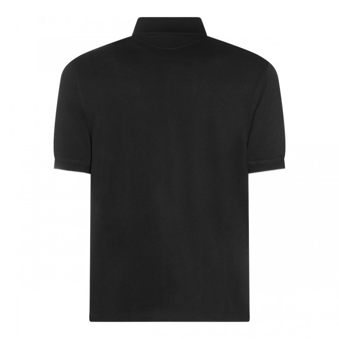 BLACK COTTON POLO SHIRT 2
