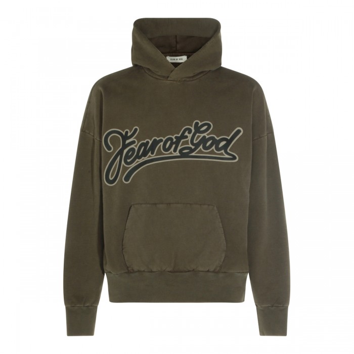 BROWN COTTON SWEATSHIRT