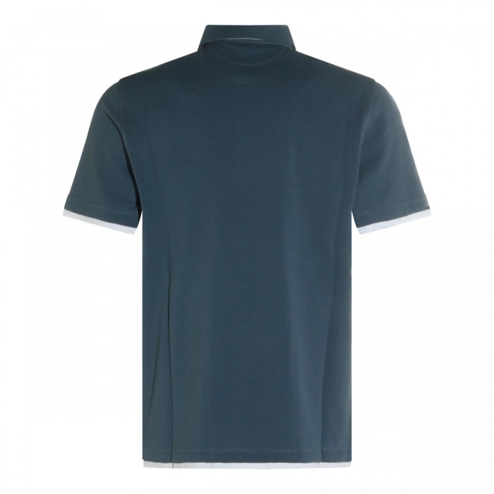 BLUE COTTON POLO SHIRT 2