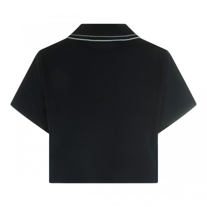 DARK BLUE COTTON CROPPED... 2