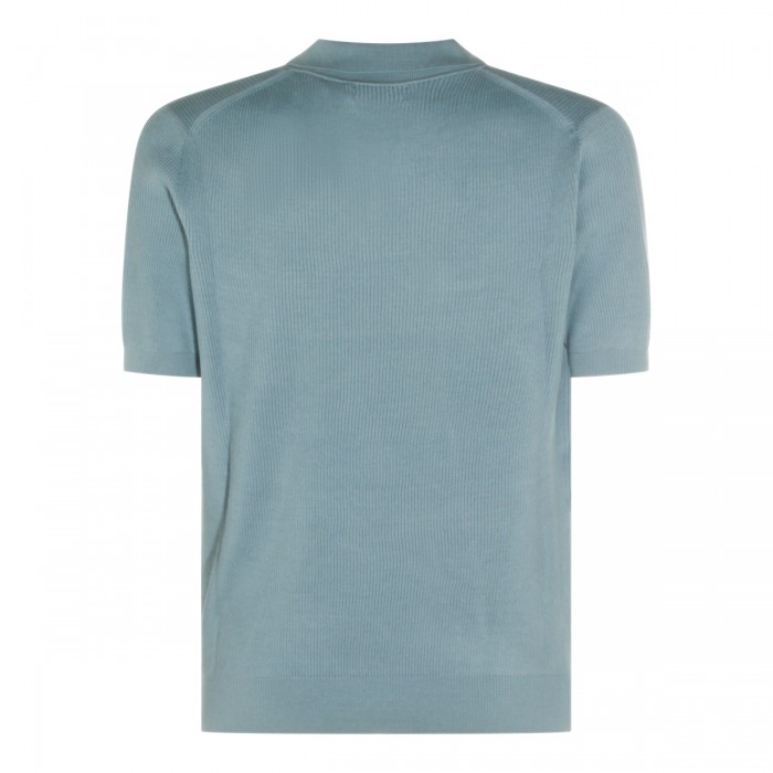 LIGHT BLUE COTTON POLO SHIRT 2