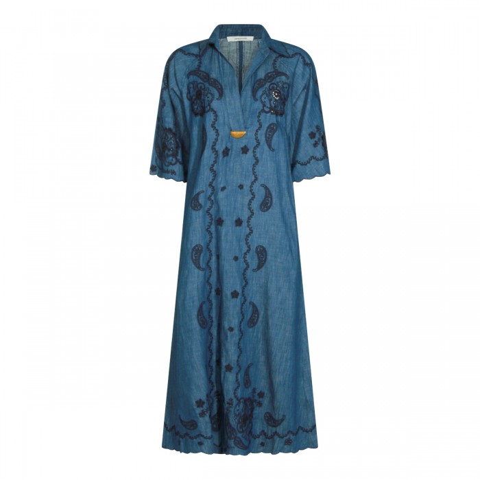 RAILWAY BLUE COTTON DRESS