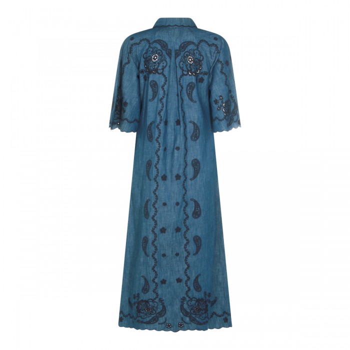 RAILWAY BLUE COTTON DRESS 2