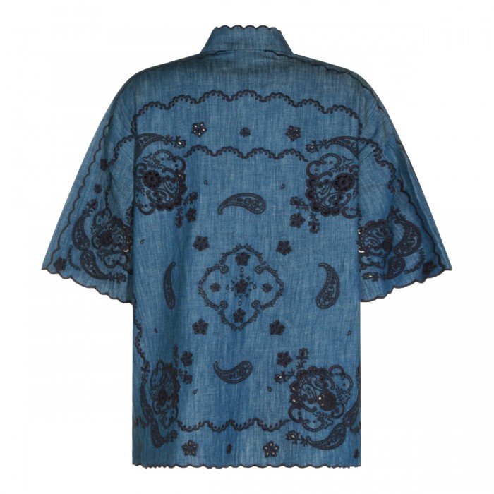 RAILWAY BLUE COTTON SHIRT 2