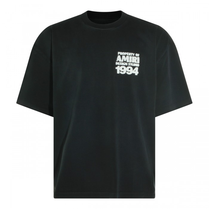 BLACK COTTON T-SHIRT