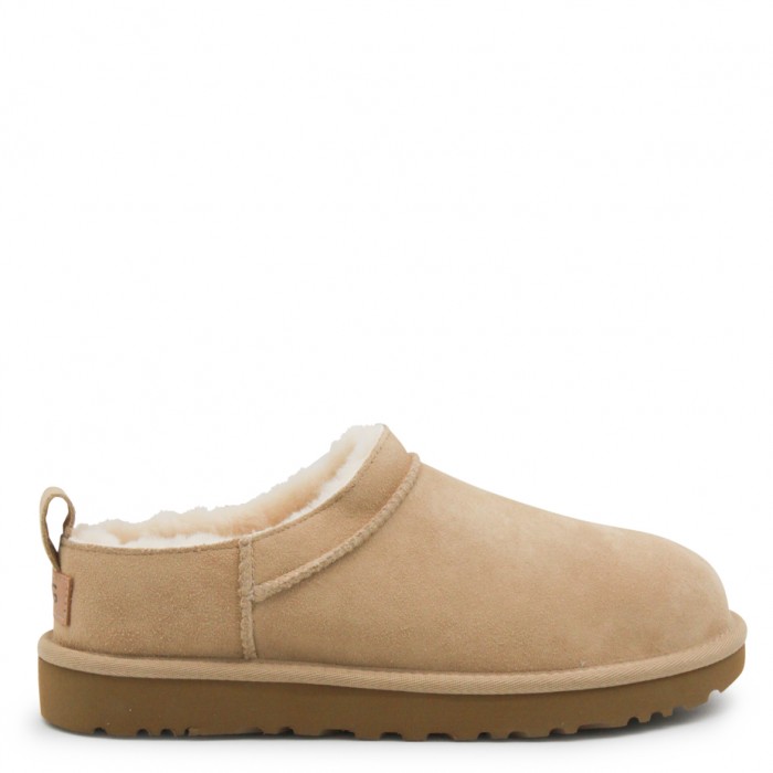 SAND LEATHER FLATS