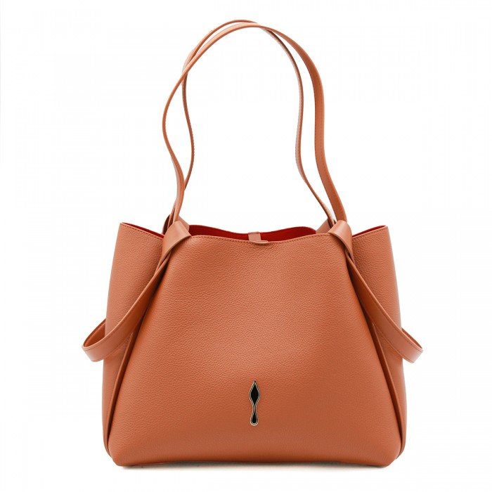 COGNAC LEATHER BETTINA TOTE...
