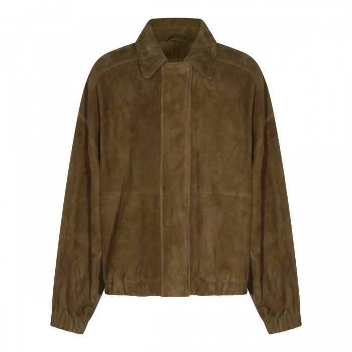 DARK GREEN SUEDE LEATHER...