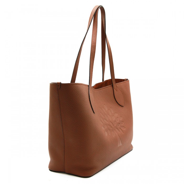 BROWN LEATHER TREE TOTE 2