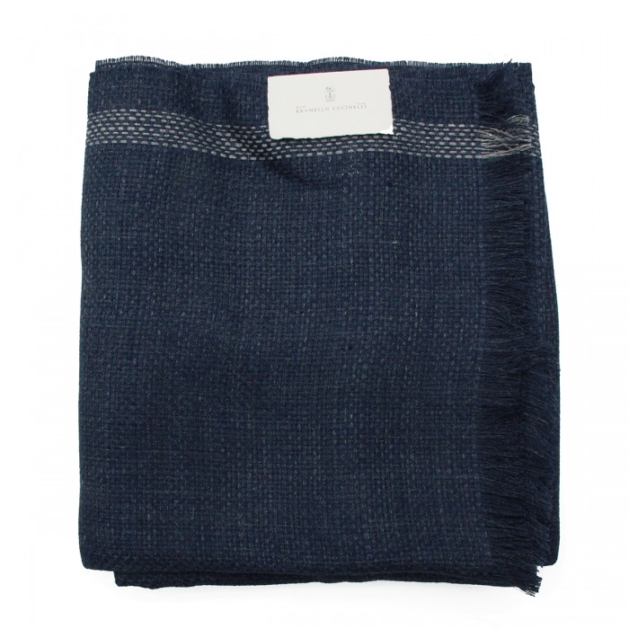 BLUE LINEN SCARF