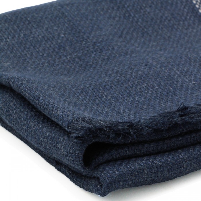 BLUE LINEN SCARF 2