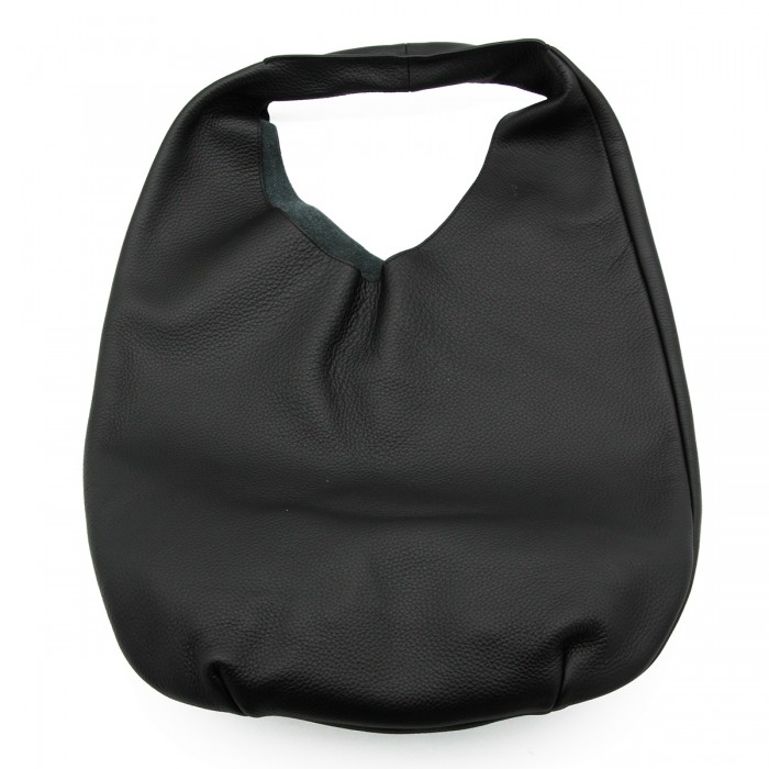 BLACK LEATHER LA NEIGE TOTE 2