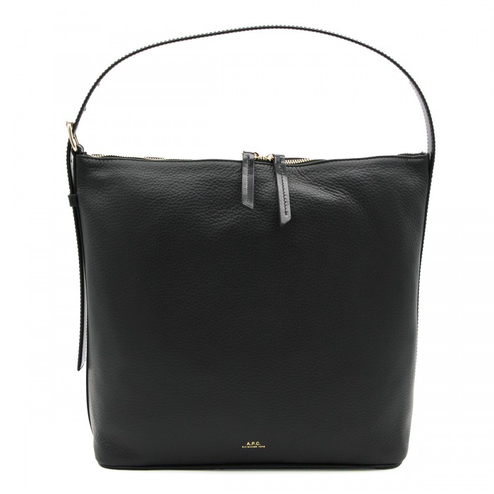 BLACK LEATHER VERA SHOULDER...