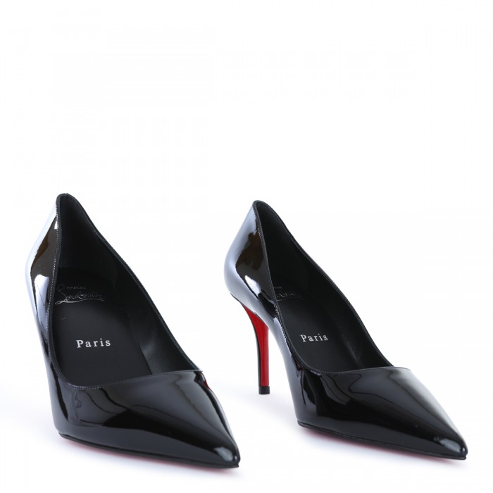 BLACK LEATHER MISS Z 80 PUMPS 2
