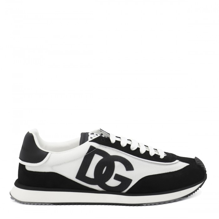 WHITE AND BLACK LEATHER...