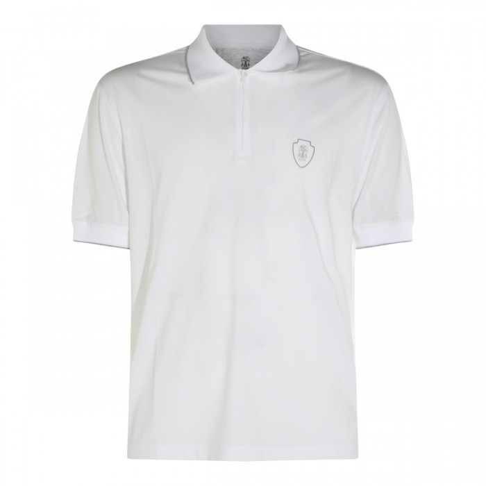 WHITE COTTON POLO SHIRT