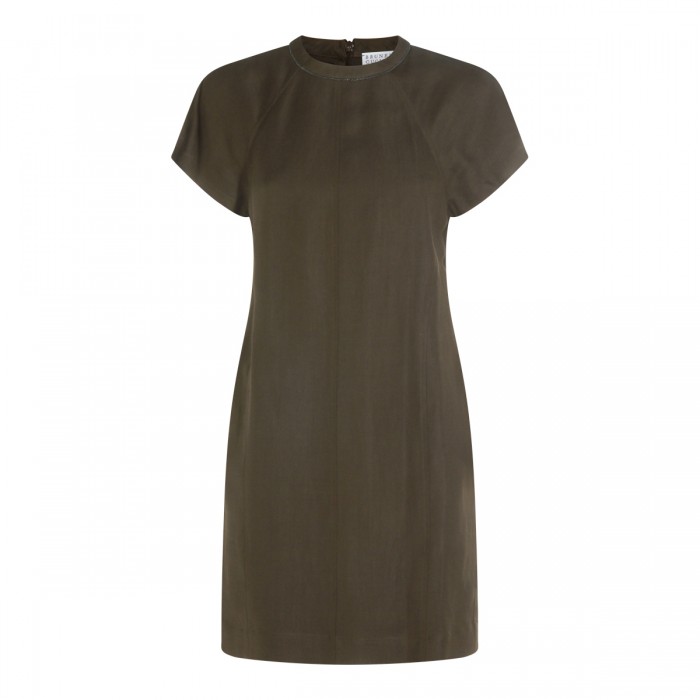 BROWN VISCOSE AND LINEN...