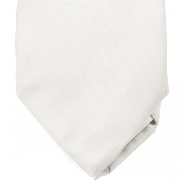 WHITE SILK TIE 2