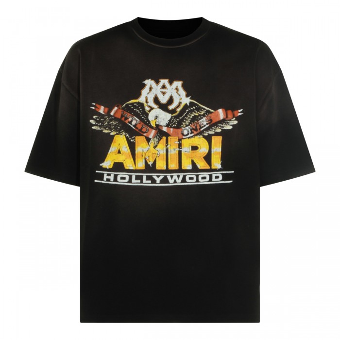 BLACK COTTON EAGLE T-SHIRT