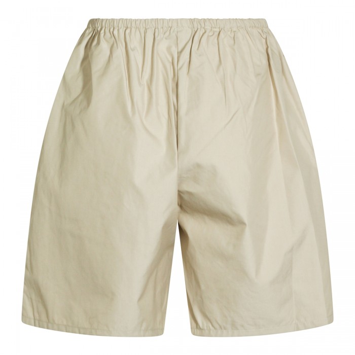IVORY COTTON BERMUDA SHORTS 2