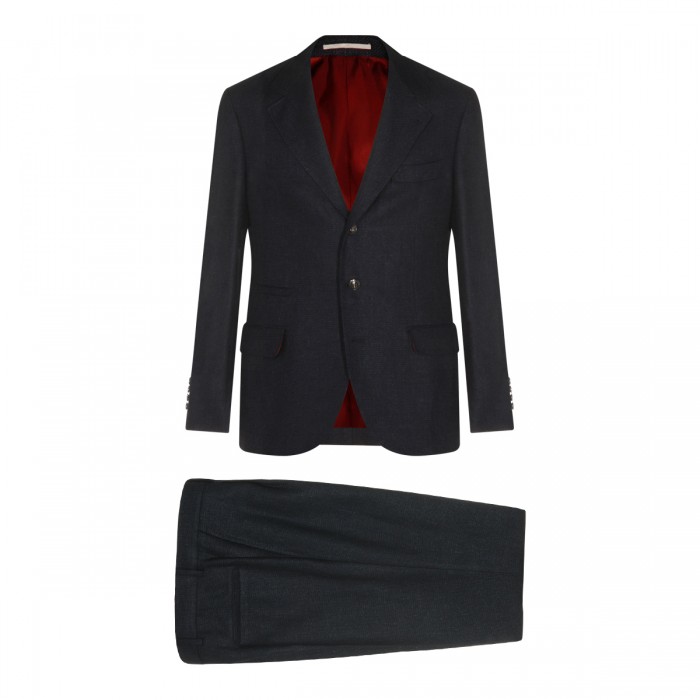 DARK GREY SILK AND WOOL SUIT