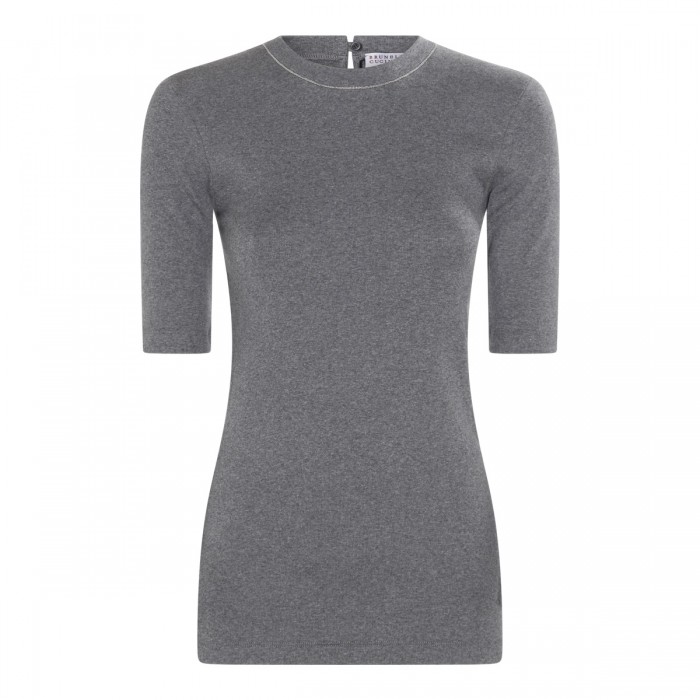 DEEP GREY COTTON STRETCH...