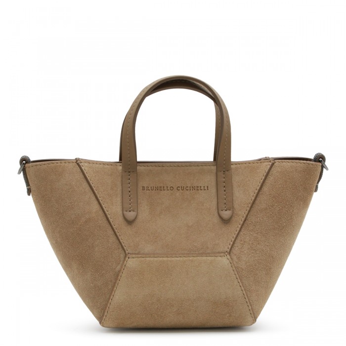 BEIGE LEATHER TOTE