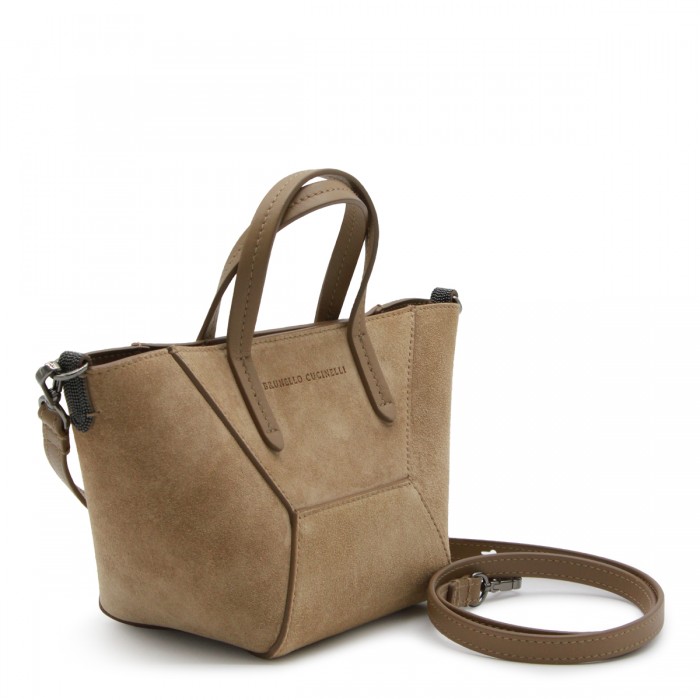 BEIGE LEATHER TOTE 2