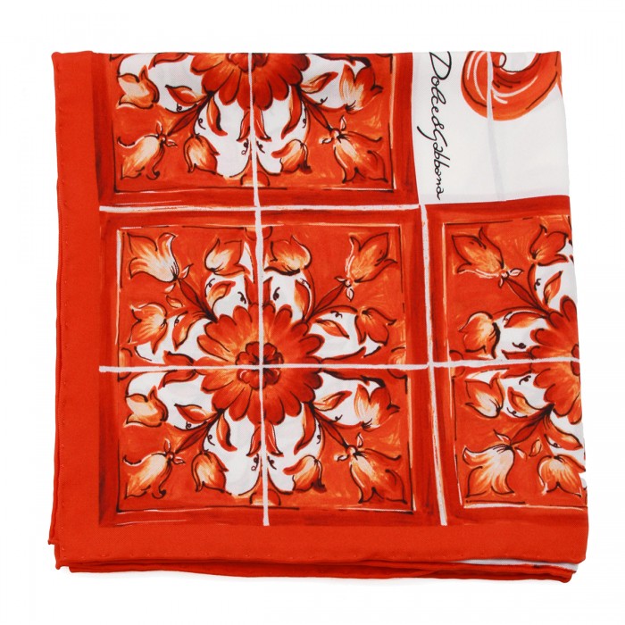 ORANGE SILK SCARF