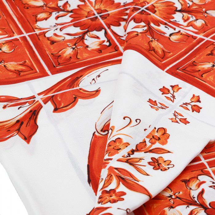 ORANGE SILK SCARF 2