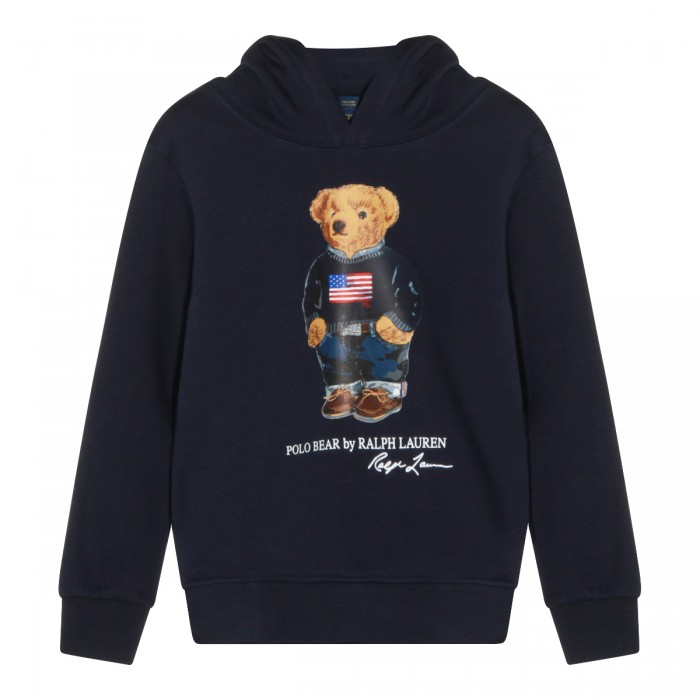 BLUE COTTON BLEND SWEATSHIRT