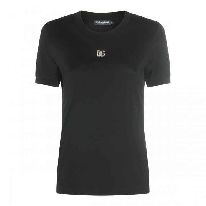 BLACK COTTON T-SHIRT