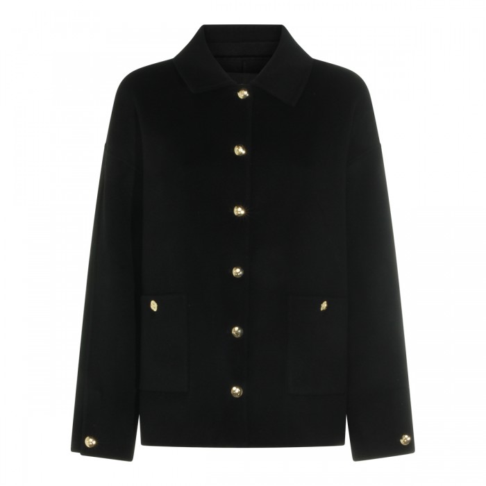 BLACK WOOL LUKA CASUAL JACKET