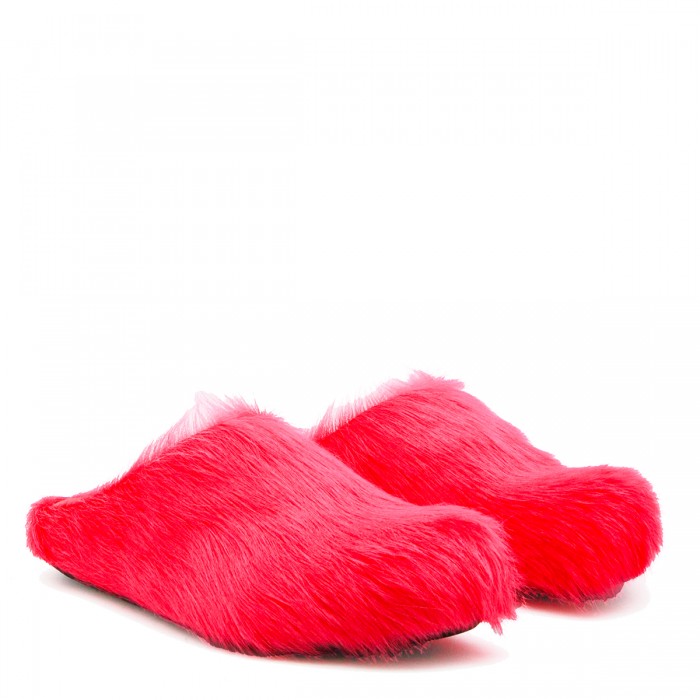FUCHSIA LEATHER FLATS 2