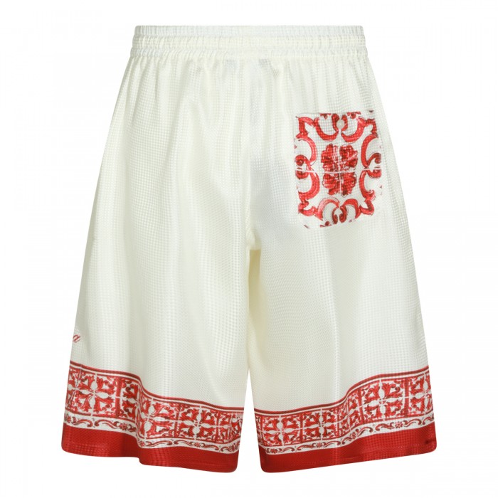 RED AND WHITE SILK SHORTS 2