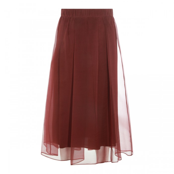 RED SILK SKIRT 2