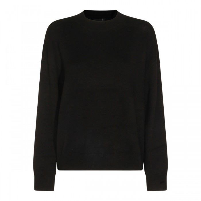 BLACK WOOL KNITWEAR