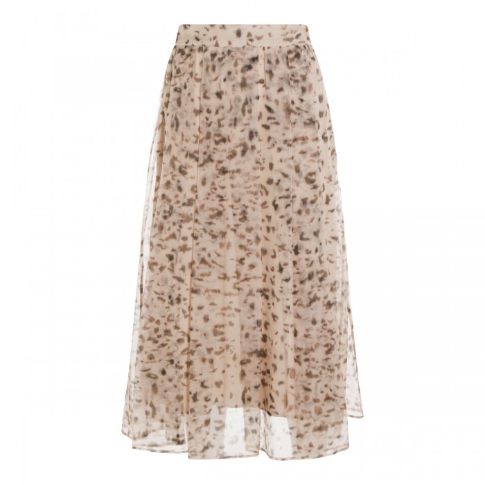 BEIGE SILK SKIRT