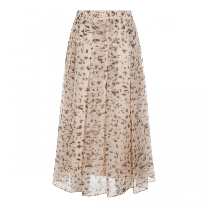 BEIGE SILK SKIRT 2