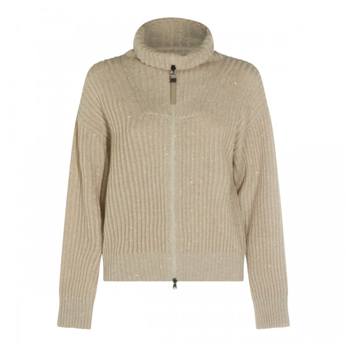BEIGE WOOL KNITWEAR