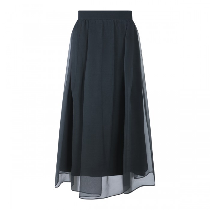 LIGNITE TULLE LONG SKIRT