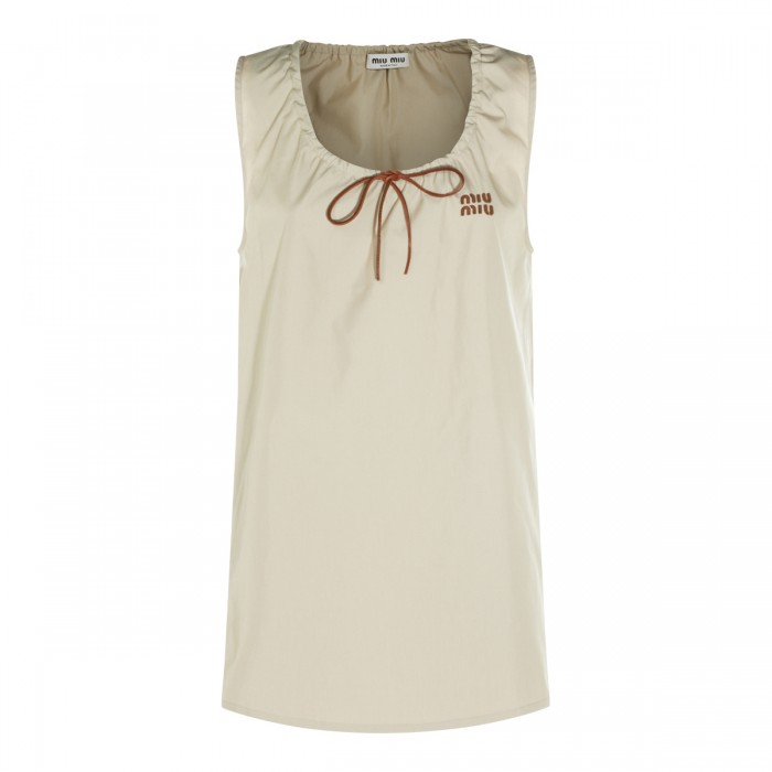 WHITEWASH COTTON BLEND DRESS