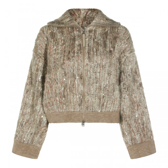 BEIGE WOOL KNITWEAR